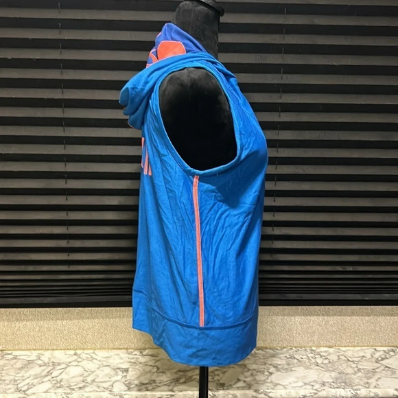 Under Armour Girls Youth Blue & Orange Hooded Zip Front Reversible Vest YXL - Picture 5 of 12